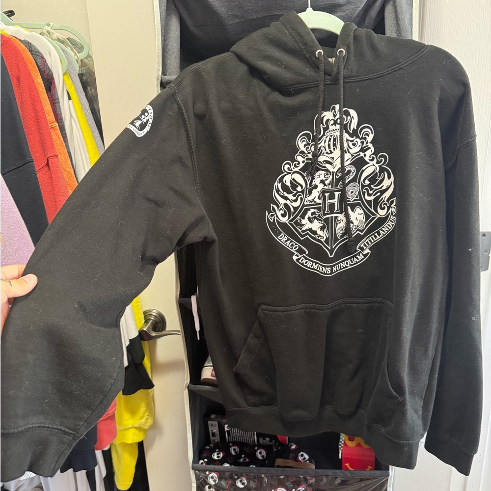 Black Hogwarts Crest Hoodie